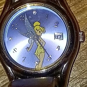 Disney Tinker Bell "Sunray" watch, likely from the late 1990s or early 2000s.